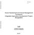 Social Assessment and Social Management Framework Integrated Agriculture Development Project, Bangladesh