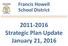 Francis Howell School District Strategic Plan Update January 21, 2016