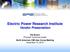 Electric Power Research Institute Vendor Presentation. Pat Brown Principal Technical Leader North American CIM User Group Meeting November 13, 2014