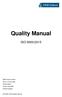 Quality Manual ISO 9000:2015. FMB Oxford Limited Units 1-4 Ferry Mills, Osney Mead, Oxford, OX2 0ES, United Kingdom. ISO Quality Manual