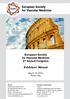 European Society for Vascular Medicine 2 nd Annual Congress. Exhibitors Manual. May 8 10, 2016, Rome, Italy