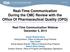 Real-Time Communication During the CMC Review with the Office Of Pharmaceutical Quality (OPQ)