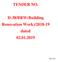 TENDER NO. D-38/BRW(Building Renovation Work)/ dated