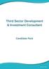 Third Sector Development & Investment Consultant. Candidate Pack