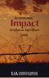 ECONOMIC. Impact of Arkansas Agriculture