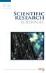 Volume 4 No. 2 Dec 2007 ISSN Scientific RESEARCH JOURNAL. Institute of Research, Development and Commercialisation