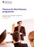 Finance for Non-Finance programme