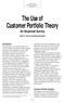 The Use of Customer Portfolio Theory