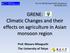 GRENE: Climatic Changes and their effects on agriculture in Asian monsoon region