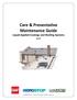 Care & Preventative Maintenance Guide Liquid Applied Coatings and Roofing Systems 8/2016