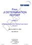 FINAL JI DETERMINATION REPORT