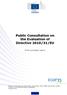 Public Consultation on the Evaluation of Directive 2010/31/EU. Final synthesis report