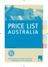 PRICE LIST AUSTRALIA. ... optimum protection against mould and condensation in your construction. valid from Y E S P L E A S E!