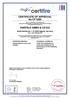 CERTIFICATE OF APPROVAL No CF 5395 HAEFELE GMBH & CO.KG