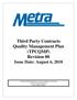 Third Party Contracts Quality Management Plan (TPCQMP) Revision 00 Issue Date: August 6, 2018