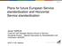 Plans for future European Service standardization and Horizontal Service standardization