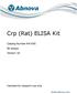 Crp (Rat) ELISA Kit. Catalog Number KA assays Version: 04. Intended for research use only.