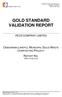 GOLD STANDARD VALIDATION REPORT