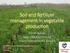 Soil and fertilizer management in vegetable production