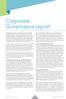 Corporate Governance report