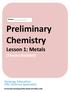 Preliminary Chemistry