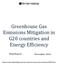 Greenhouse Gas Emissions Mitigation in G20 countries and Energy Efficiency
