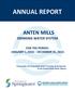 ANNUAL REPORT ANTEN MILLS DRINKING WATER SYSTEM FOR THE PERIOD: JANUARY