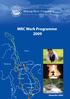 MRC Work Programme 2009