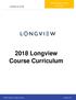 2018 Longview Course Curriculum