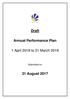 Draft. Annual Performance Plan. 1 April 2018 to 31 March 2019