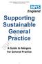 Supporting Sustainable General Practice A Guide to Mergers For General Practice