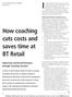 How coaching cuts costs and saves time at BT Retail