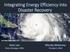 Integrating Energy Efficiency into Disaster Recovery