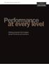 Performance at every level