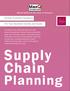 Supply Chain. Planning. Answer Essential Questions. For Your Business Quickly and Easily