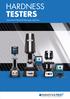 HARDNESS TESTERS. Overview of Bench & Floor type machines