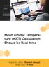 Mean Kinetic Temperature (MKT) Calculation Should be Real-time
