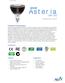 Asteria. Series. Specification Sheet. Certificates. Features. Application PAR30 IP68