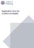 Application form for a police constable