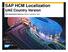 SAP HCM Localization UAE Country Version. SAP Globalization Services, MENA Localization Team