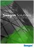 Overview. Swegon Solutions. Energy efficient system solutions with maximum comfort