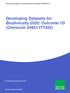 Developing Datasets for Biodiversity 2020: Outcome 1D (Omnicom 24951/ITT455)