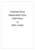Corporate Social Responsibility Policy (CSR Policy) of MOIL Limited