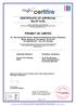 CERTIFICATE OF APPROVAL No CF 5155 PROMAT UK LIMITED
