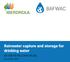 Rainwater capture and storage for drinking water. an Iberdrola case study