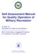 Self-Assessment Manual for Quality Operation of Military Recreation