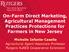 On-Farm Direct Marketing, Agricultural Management Practices Protections for Farmers in New Jersey