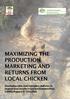 MAXIMIZING THE PRODUCTION, MARKETING AND RETURNS FROM LOCAL CHICKEN