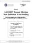 AAO 2017 Annual Meeting New Exhibitor Web-Briefing