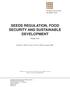 SEEDS REGULATION, FOOD SECURITY AND SUSTAINABLE DEVELOPMENT